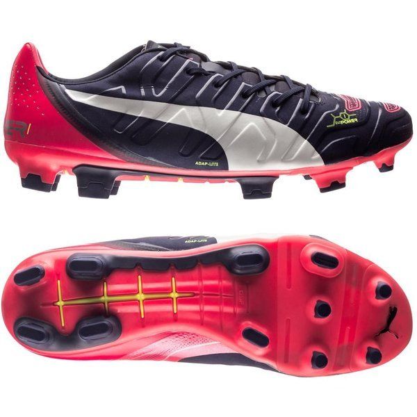 PUMA Evopower 1.2 FG Firm Ground Football Boots Peacoat/White/Bright Plasma