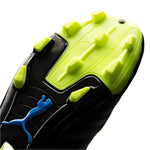 PUMA JR PowerCat 3 FG Firm Ground Boots Black/Fluorescent