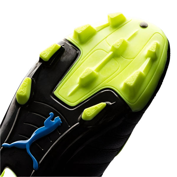 PUMA JR PowerCat 3 FG Firm Ground Boots Black/Fluorescent