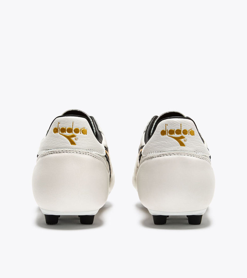 Diadora Brasil LT + MDPU Firm Ground Football Boots White/Gold