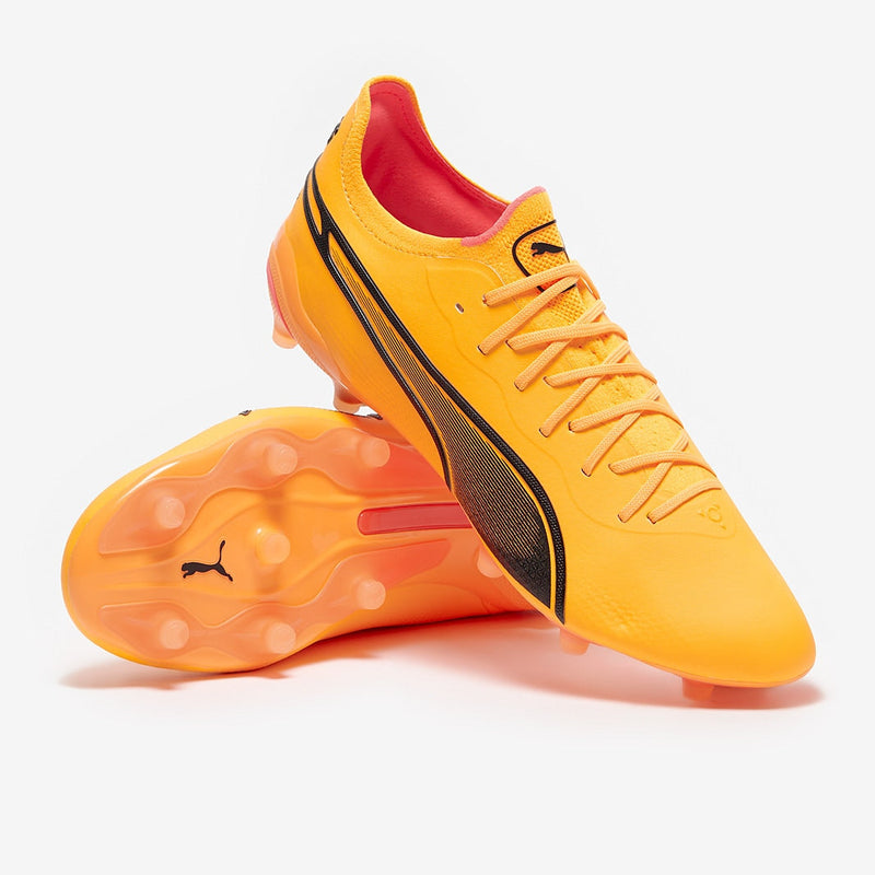 PUMA King Ultimate FG/AG Multi-Ground Football Boots Sun Stream/Puma Black/Sunset Glow