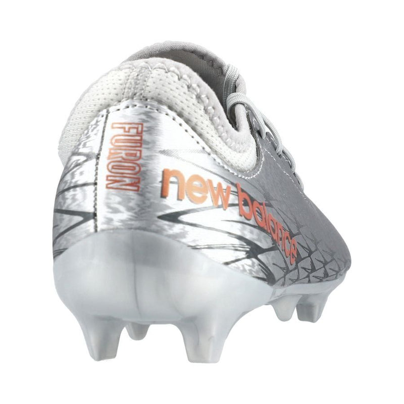 New Balance  Kid's Furon V7 Dispatch JR FG Firm Ground Football Boots Silver