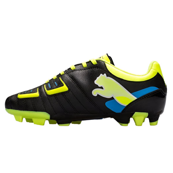 PUMA JR PowerCat 3 FG Firm Ground Boots Black/Fluorescent