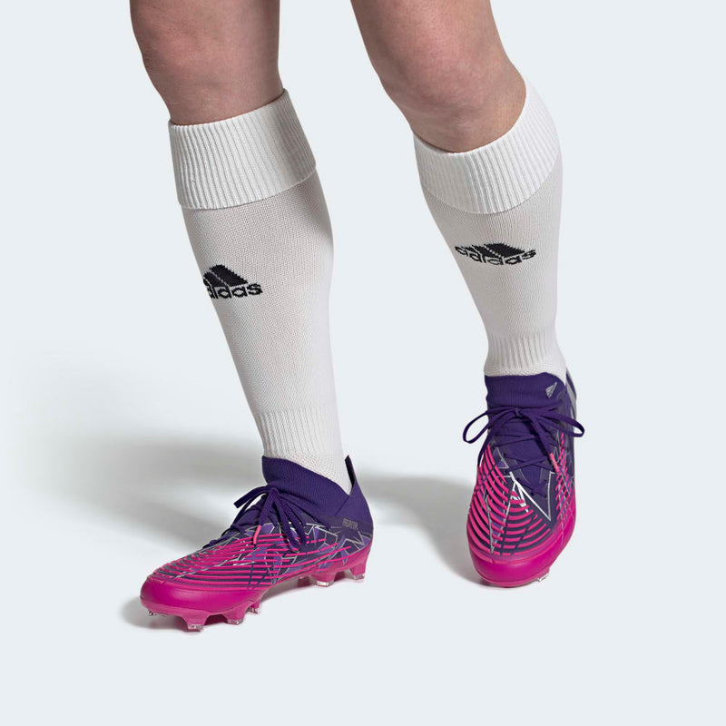 adidas Predator Edge.1 FG Low Firm Ground Boots Team College Purple/Silver Metallic/Team Shock Pink