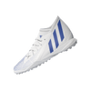 adidas Kid's Predator Edge 3 TF J Turf Football Boots White/Blue