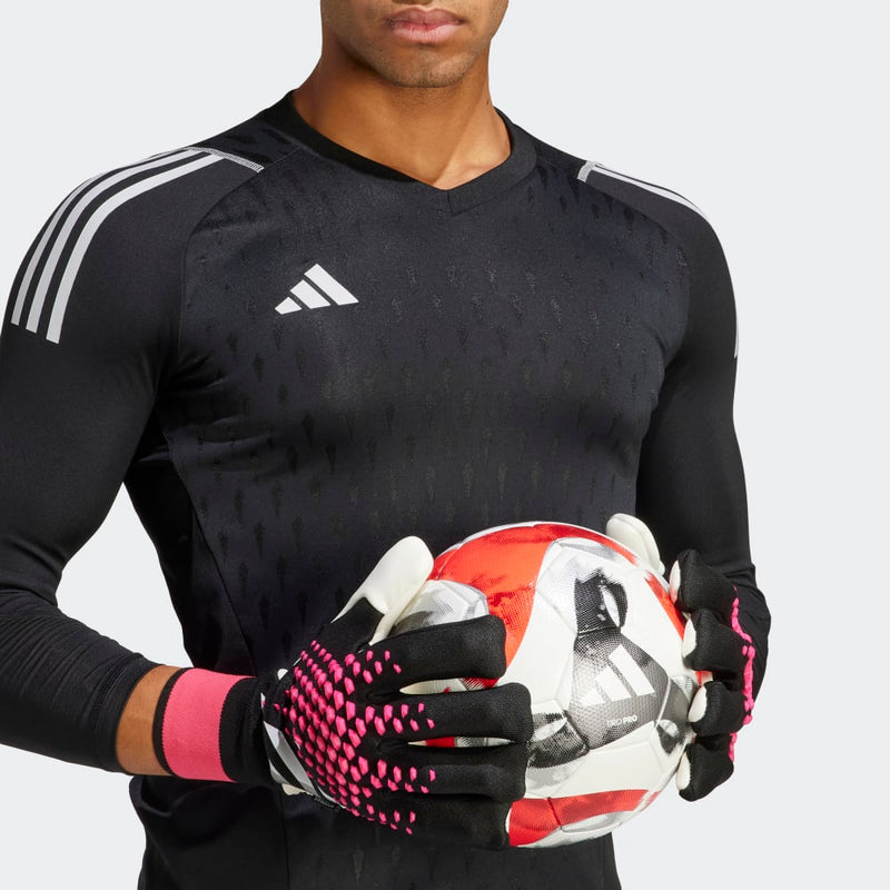 adidas Predator Pro Fingersave Goalkeeper Gloves Black/White