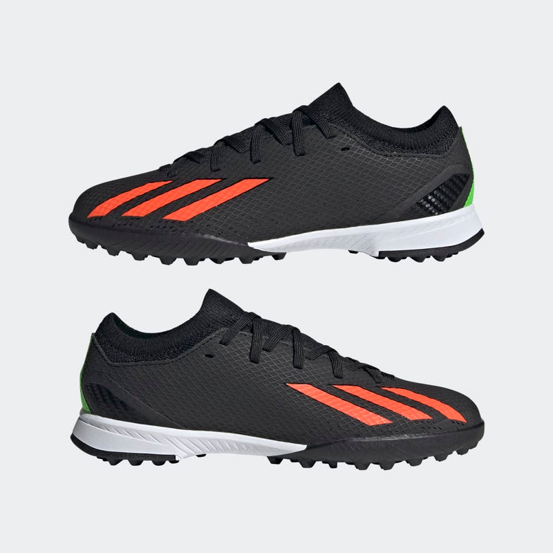 adidas Kid's X Speed Portal 3 TF J Turf Football Boots Black/Red