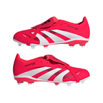 adidas Predator League Fold-Over Tongue Firm Ground Boots Junior Red/White