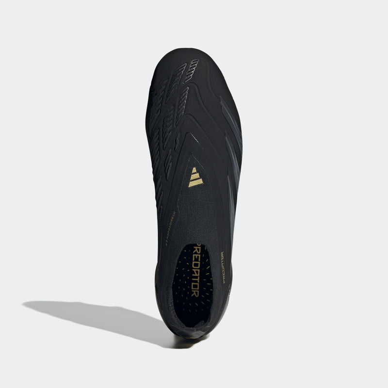 adidas Predator Elite LL FG Laceless Firm Ground Boots Black/Carbon/Gold Metallic