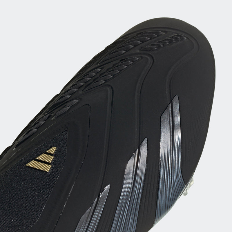 adidas Predator Elite LL FG Laceless Firm Ground Boots Black/Carbon/Gold Metallic