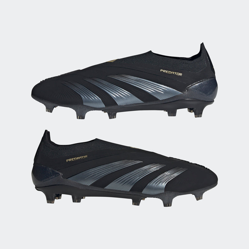 adidas Predator Elite LL FG Laceless Firm Ground Boots Black/Carbon/Gold Metallic
