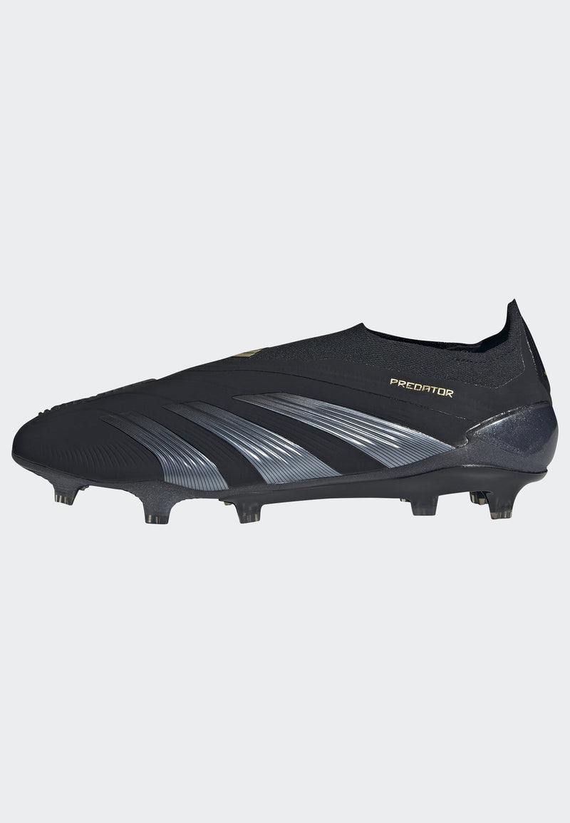 adidas Predator Elite LL FG Laceless Firm Ground Boots Black/Carbon/Gold Metallic