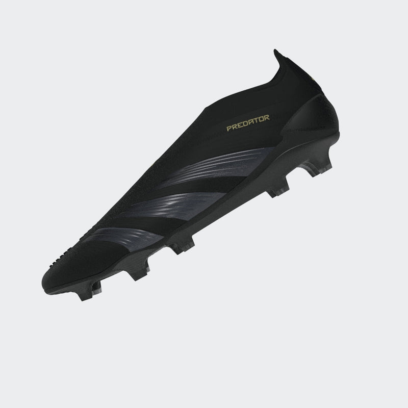 adidas Predator Elite LL FG Laceless Firm Ground Boots Black/Carbon/Gold Metallic