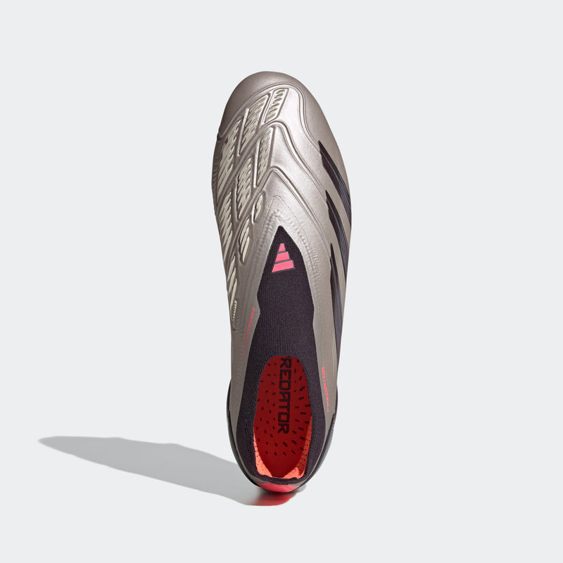 adidas Predator Elite LL FG Laceless Firm Ground Boots Platin Metallic/Black/Carbon
