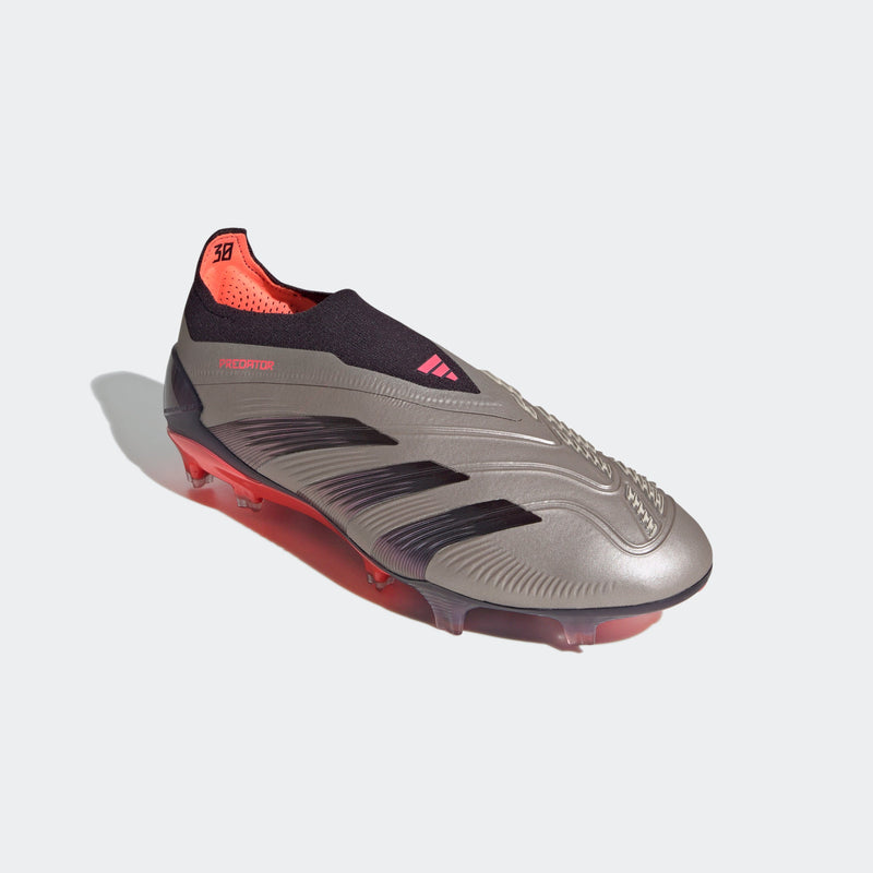 adidas Predator Elite LL FG Laceless Firm Ground Boots Platin Metallic/Black/Carbon