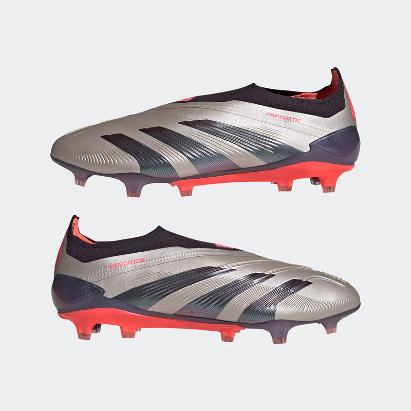 adidas Predator Elite LL FG Laceless Firm Ground Boots Platin Metallic/Black/Carbon