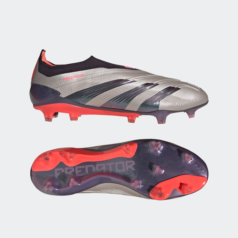 adidas Predator Elite LL FG Laceless Firm Ground Boots Platin Metallic/Black/Carbon