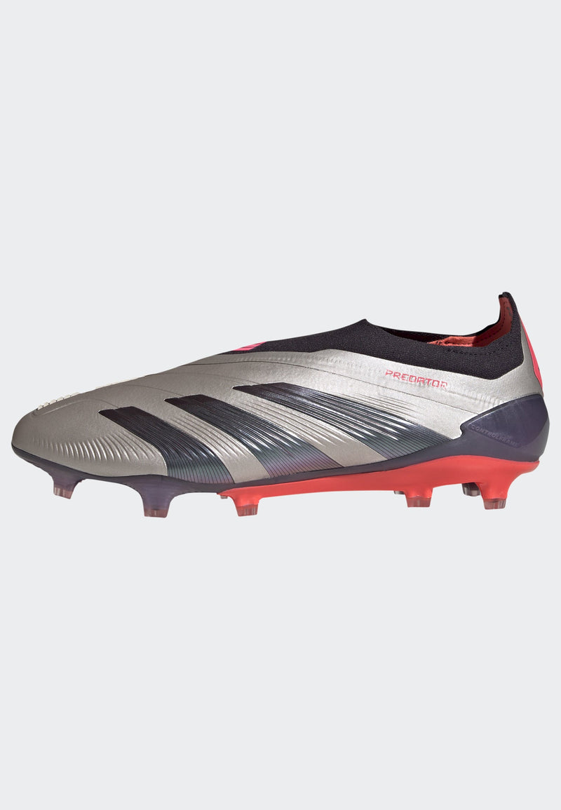 adidas Predator Elite LL FG Laceless Firm Ground Boots Platin Metallic/Black/Carbon