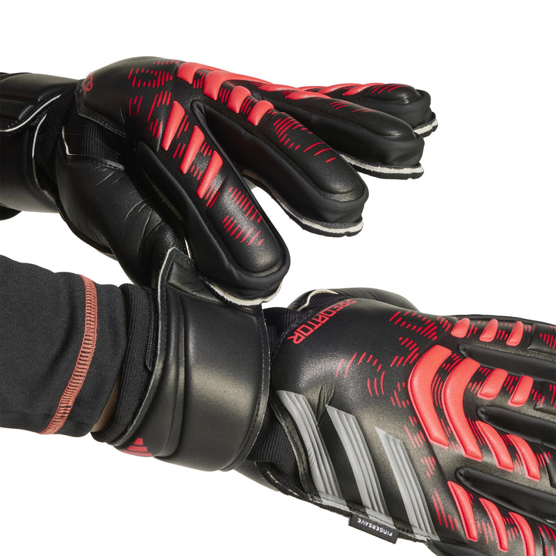 adidas Predator Match Fingersave Goalkeeper Gloves Black/Red