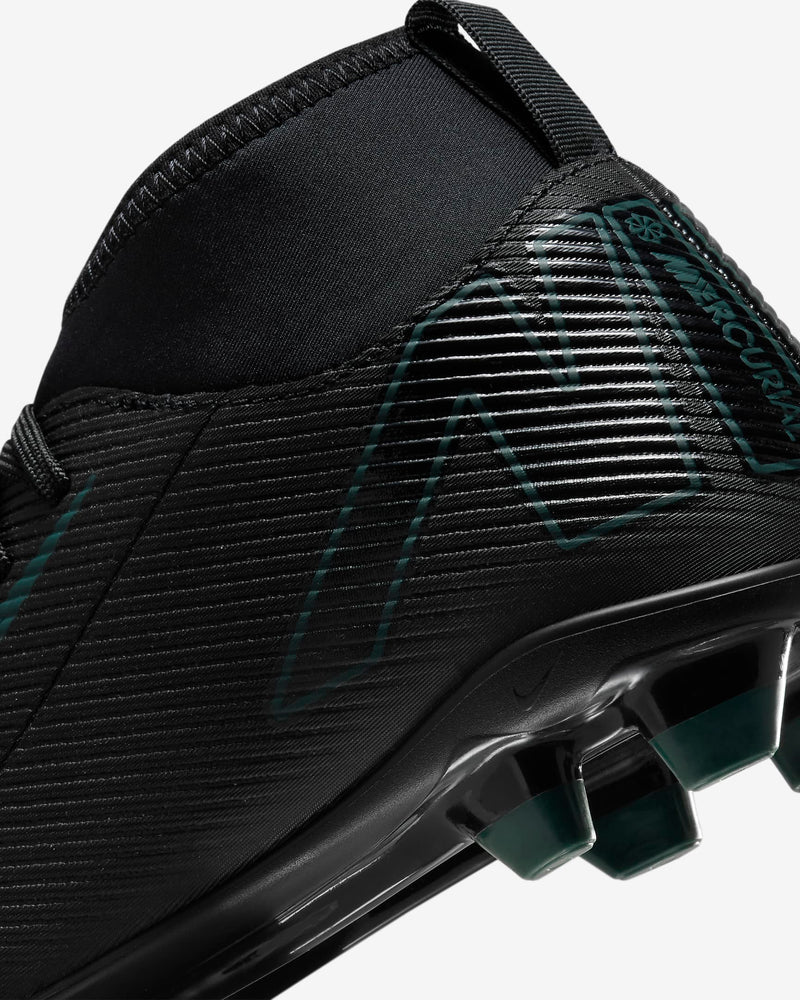 Nike Jr Superfly 10 Club FG Firm Ground Football Boots Black/Deep Jungle/Black