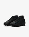 Nike Jr Superfly 10 Club FG Firm Ground Football Boots Black/Deep Jungle/Black