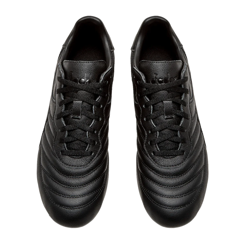 Diadora Brasil LT + MDPU Firm Ground Football Boots Black/Black