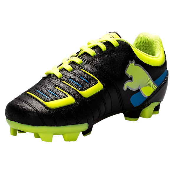 PUMA JR PowerCat 3 FG Firm Ground Boots Black/Fluorescent