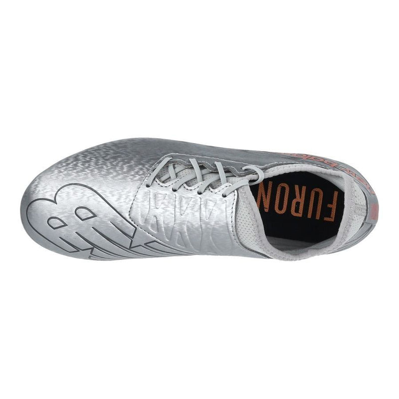 New Balance  Kid's Furon V7 Dispatch JR FG Firm Ground Football Boots Silver