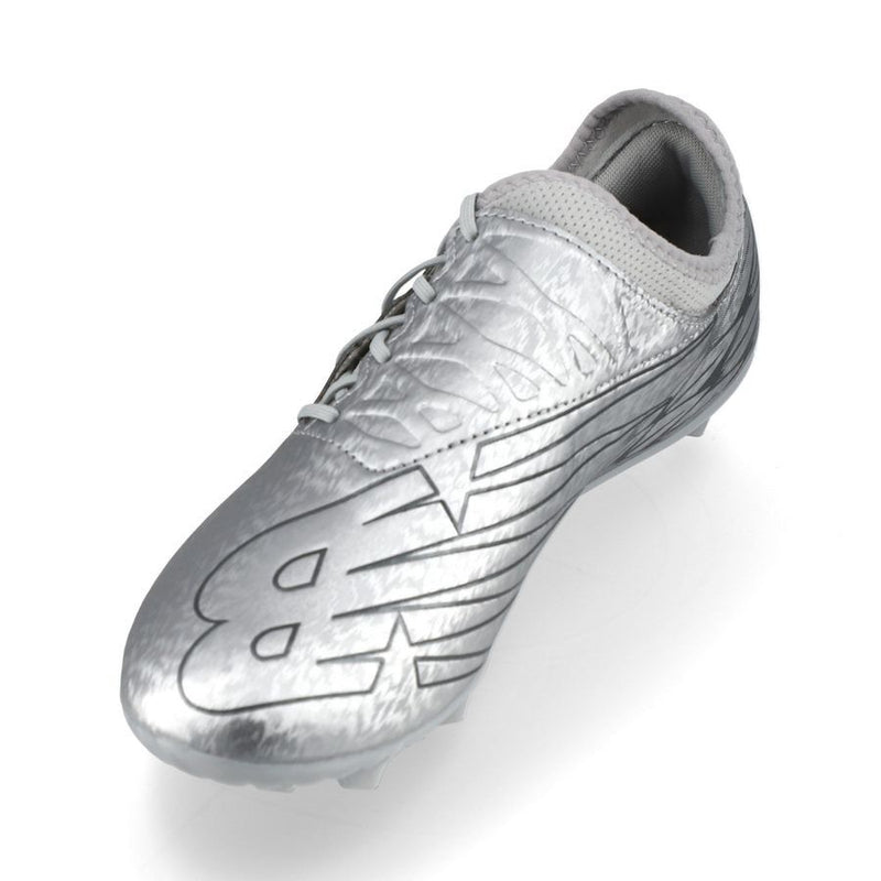 New Balance  Kid's Furon V7 Dispatch JR FG Firm Ground Football Boots Silver