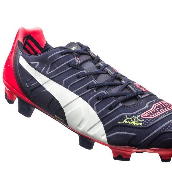 PUMA Evopower 1.2 FG Firm Ground Football Boots Peacoat/White/Bright Plasma