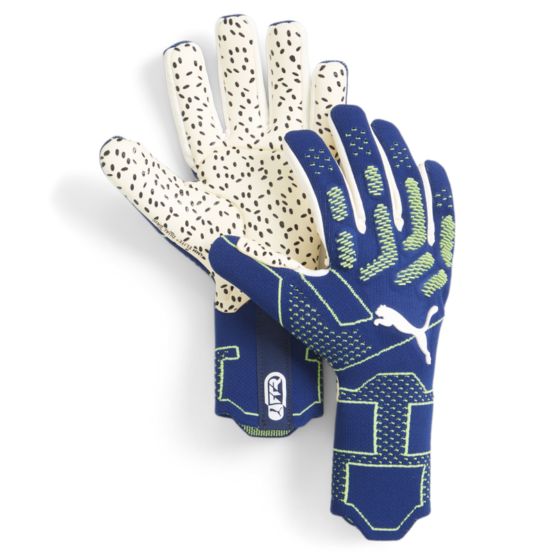 Puma Ultra Ultimate Hybrid Goalkeeper Gloves White/Blue / 10