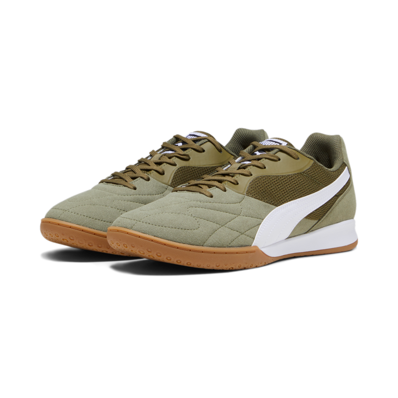 PUMA King Top IT Indoor Shoes Olive Drab/White/Gold