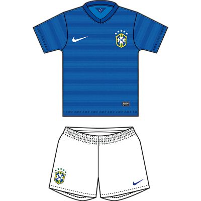 N Brasil LT Away Boys Kit 14 R