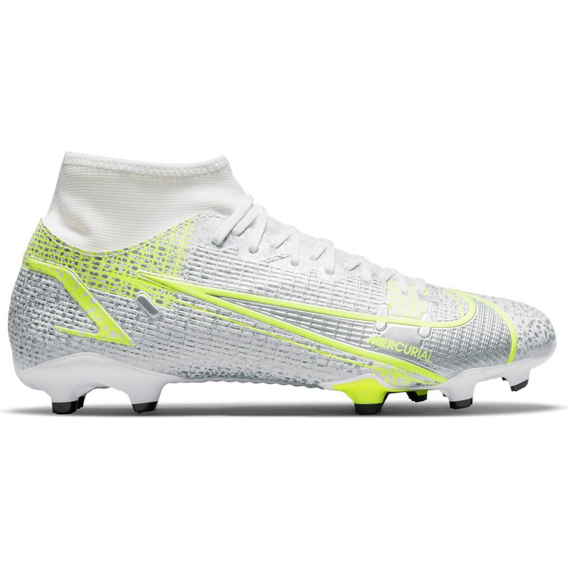 Nike Mercurial Superfly 8 Academy FG Firm Ground Football Boots White/Black/Silver/Volt