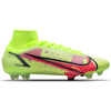 Nike Mercurial Superfly 8 Elite FG firm Ground Football Boots Volt/Bright Crimson