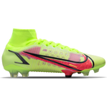 Nike Mercurial Superfly 8 Elite FG firm Ground Football Boots Volt/Bright Crimson